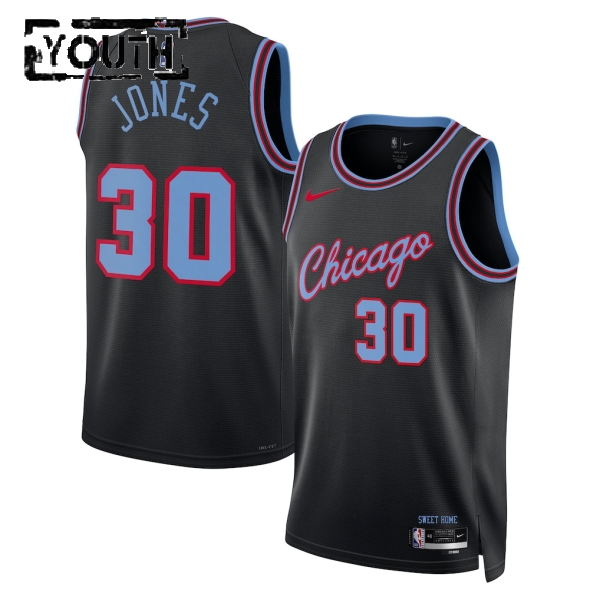 Chicago Bulls Trikot Tre Jones Nike 2025-26 City Edition Schwarz Swingman - Kinder Chicago Bulls Trikot Tre Jones Nike 2025-26 City Edition Schwarz Swingman - Kinder